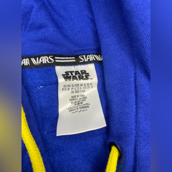 Disney Parks Star Wars Darth Vader Blue security Hoodie sweatshirt LARGE, XL - Picture 6 of 11